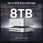 UGREEN Mac Mini M4 Dock With 4K 144Hz Display Port and SSD Enclosure, 8TB, 10Gbps, 4K 240Hz DP, USB-A and USB-C, SD and TF, Audio, 65488