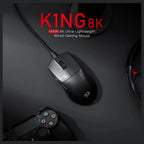 Redragon M996 K1NG Wired Gaming Mouse, 8000Hz, 26000 DPI, 5 Programmable Buttons, Dynamic RGB Lighting