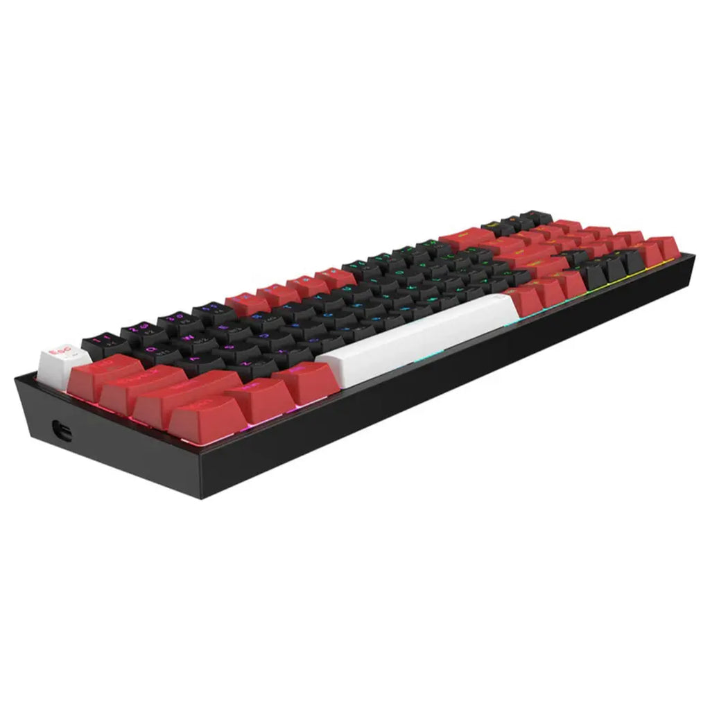 Redragon Pollux Pro K628 RGB Mechanical Keyboard 75% Tri-Mode Wireless USB-C BT 3.0/5.0 2.4GHz Linear Red Switches Hot-Swappable