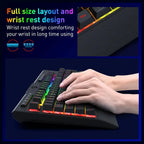 Redragon K525 Shiva PRO Wireless Gaming Keyboard, Tri-Mode USB-C Wired Bluetooth 3.0/5.0 and 2.4Ghz, RGB, 4 Macro Keys, Black