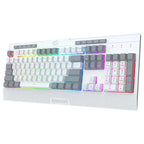Redragon K525 Shiva Lite WG Membrane Gaming Keyboard, Type-C Wired, Full RGB, 4 Macro Keys, White
