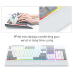 Redragon K525 Shiva Lite WG Membrane Gaming Keyboard, Type-C Wired, Full RGB, 4 Macro Keys, White