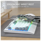 Redragon K525 Shiva Lite WG Membrane Gaming Keyboard, Type-C Wired, Full RGB, 4 Macro Keys, White