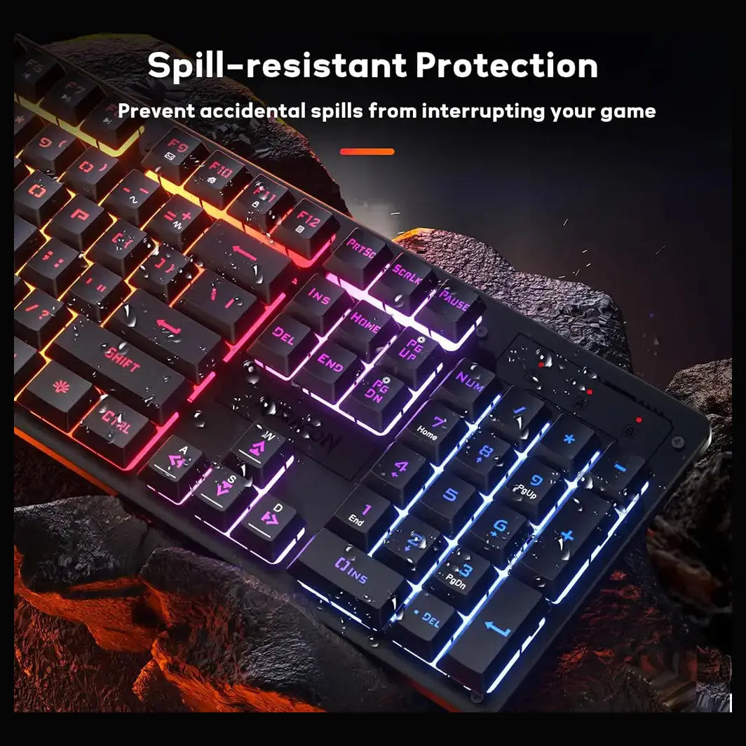 Redragon NETHERBANE K521 Full Size RGB Wired Membrane Keyboard USB Type-C Black