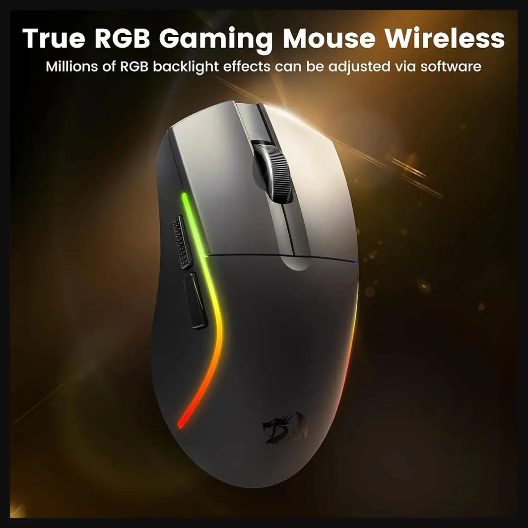 Redragon M816 PRO Deicide Gaming Mouse, Tri-Mode Wireless, 26K DPI, RGB Backlit