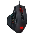 Redragon M811 Aatrox MMO RGB Wired Gaming Mouse 12400 DPI 15 Programmable Buttons Black