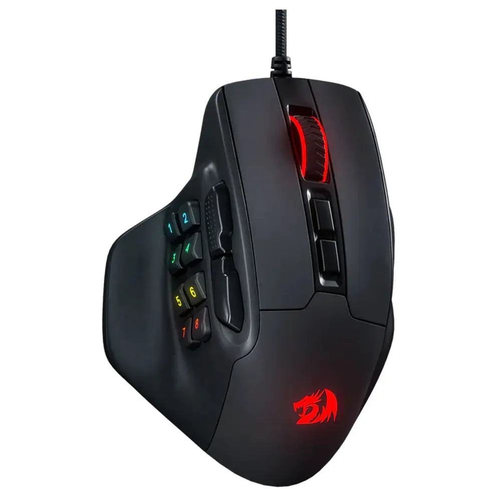 Redragon M811 Aatrox MMO RGB Wired Gaming Mouse 12400 DPI 15 Programmable Buttons Black