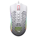 Redragon M808W Storm RGB Honeycomb Ultralight Gaming Mouse, 12400 DPI, 7 Programmable Buttons, White