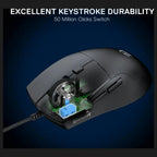 Redragon Azzmach Lite M618 Wireless Gaming Mouse 10K DPI 1K Polling Rate 70g Black