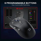 Redragon Azzmach Lite M618 Wireless Gaming Mouse 10K DPI 1K Polling Rate 70g Black