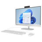 HP 23.8 Inch All-in-One 24-CR0229D PC, Intel Core i5-1334U, 8GB DDR4, 512GB PCIe NVMe M.2 SSD, 23.8 Inch FHD Touch IPS, Shell White
