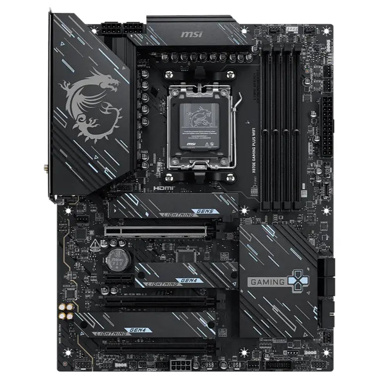 MSI X870E Gaming Plus WIFI Motherboard, AMD X870E, Socket AM5