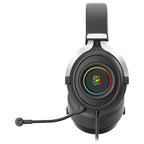 Bloody G535 Virtual 7.1 Surround Sound Gaming Headset, 50mm HD Driver, RGB Light, Detachable Mic Black and Silver