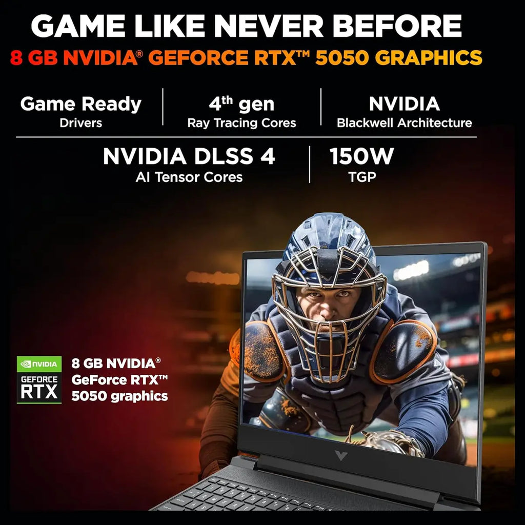 HP Victus Gaming Laptop 15-FA2309TX Intel Core i7-13620H 24GB RAM 1TB SSD GeForce RTX 5050 Windows 11 Home Mica Silver
