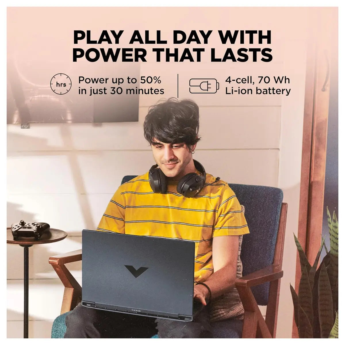 HP Victus Gaming Laptop 15-FA2309TX Intel Core i7-13620H 24GB RAM 1TB SSD GeForce RTX 5050 Windows 11 Home Mica Silver