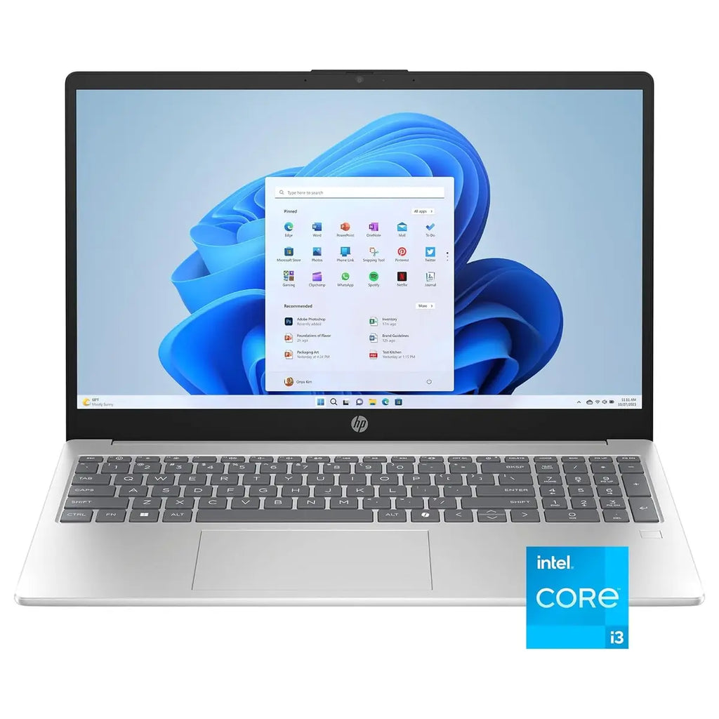 HP 15-FD0133WM Laptop 13th Gen Intel Core i3-N305 8GB RAM 256GB SSD 15.6' FHD IPS Windows 11 Home Natural Silver