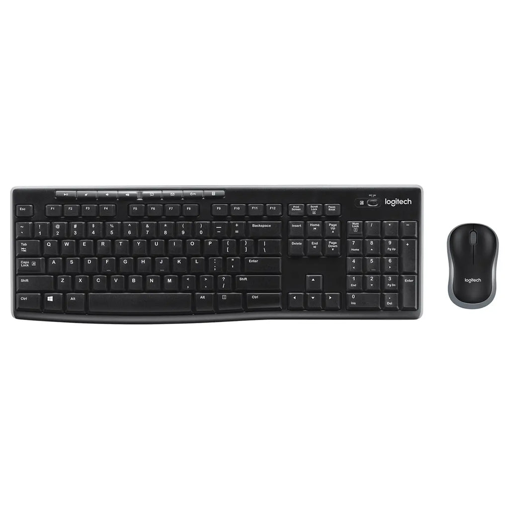 Logitech MK270R Wireless Keyboard and Mouse Combo Full-Size Keyboard, Black