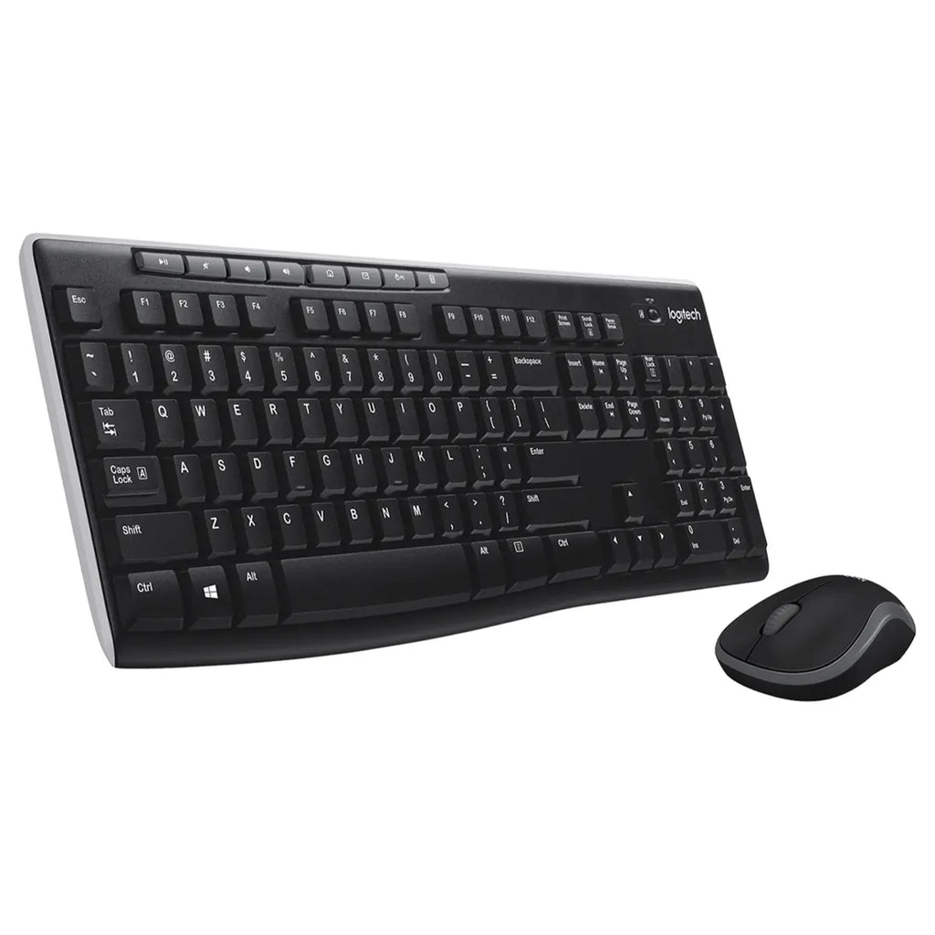 Logitech MK270R Wireless Keyboard and Mouse Combo Full-Size Keyboard, Black