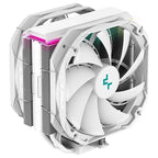 DeepCool AS500 PLUS WH CPU Cooler, Dual 140mm PWM Fans, All White, R-AS500-WHNLMP-G