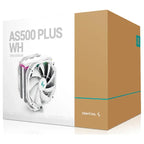 DeepCool AS500 PLUS WH CPU Cooler, Dual 140mm PWM Fans, All White, R-AS500-WHNLMP-G