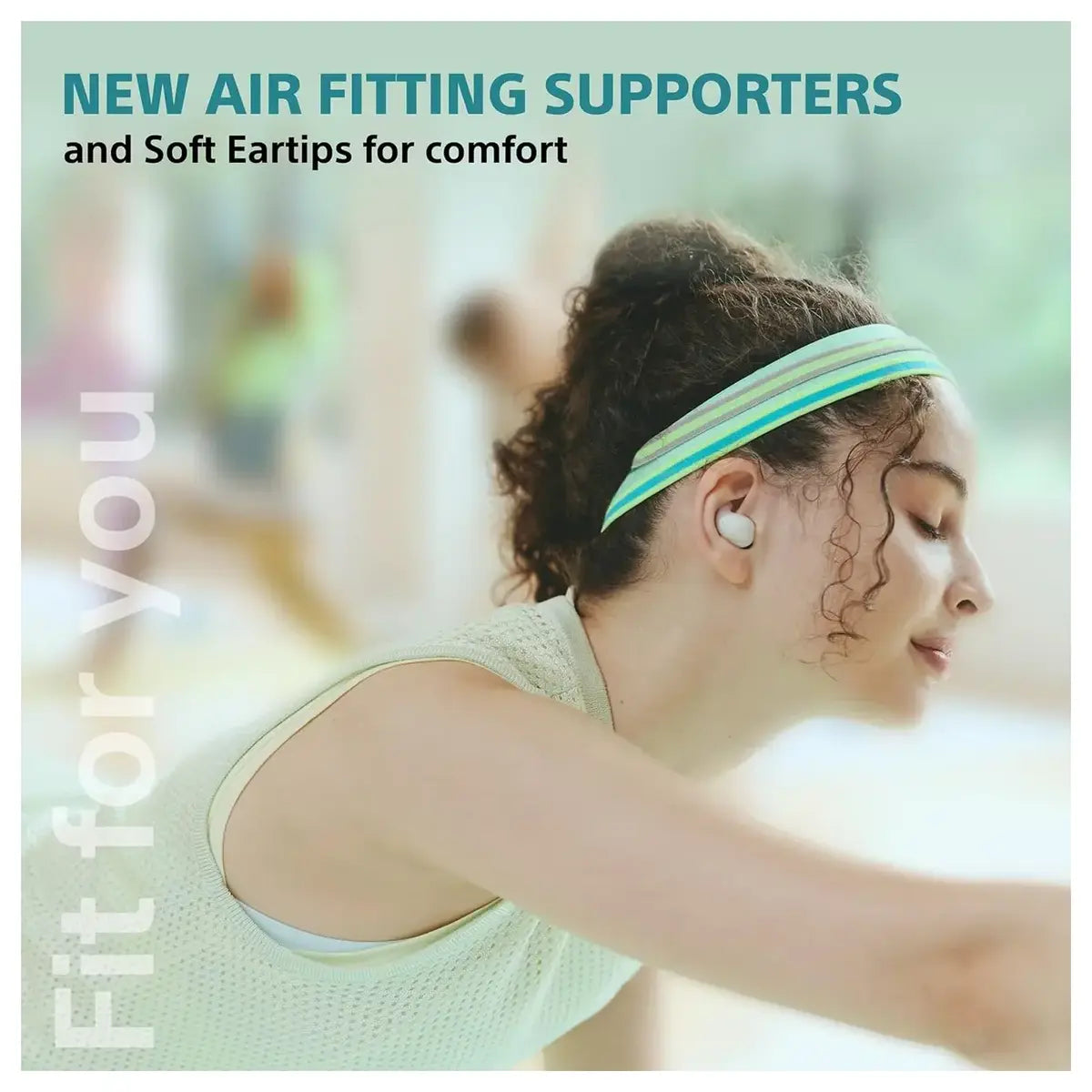 Sony LinkBuds Fit WF-LS910 Wireless Bluetooth in Earbuds, Active Noise Canceling, Multipoint, IPX4, 5.5 Hours Battery, Black