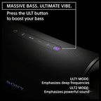 Sony ULT FIELD 7 Wireless Portable Speaker, Bluetooth, IP67 Waterproof, 30h Battery, Karaoke, Black