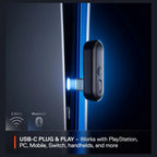 SteelSeries Arctis Nova 3P Wireless PlayStation Gaming Headset, 2.4GHz and Bluetooth, 40Hr Battery, Detachable Mic, Black