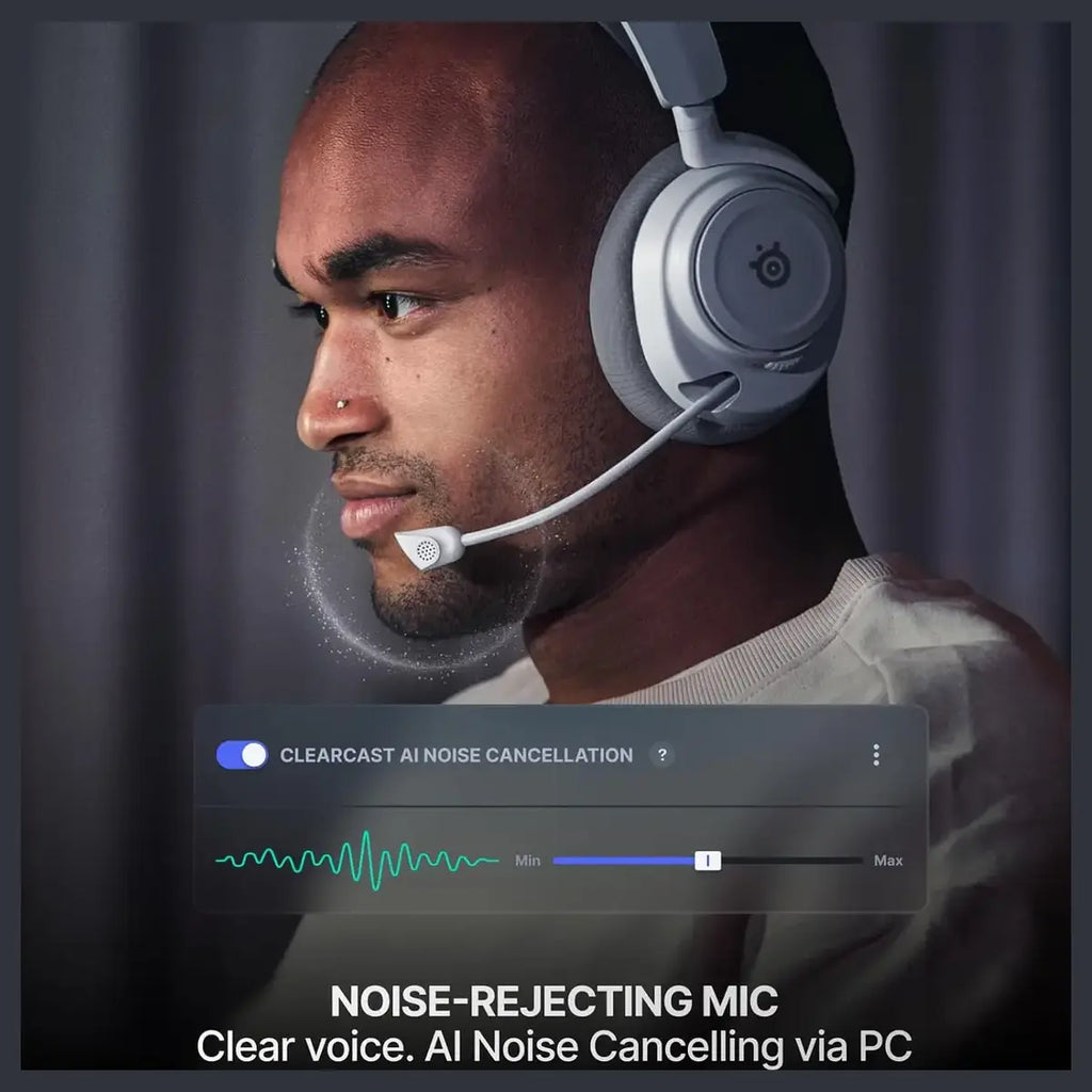 SteelSeries Arctis Nova 7 Wireless Gen 2 Gaming Headset, 2.4GHz Plus Bluetooth, 50H Plus Battery, USB-C Dongle, White