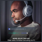 SteelSeries Arctis Nova 7 Wireless Gen 2 Gaming Headset, 2.4GHz Plus Bluetooth, 50H Plus Battery, USB-C Dongle, White