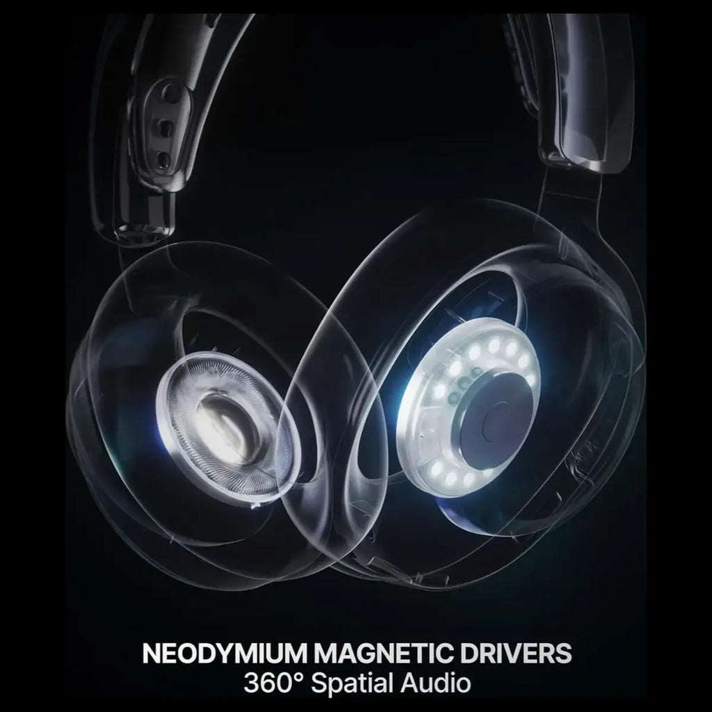 SteelSeries Arctis Nova 7 Wireless Gen 2 Gaming Headset, 2.4GHz Plus Bluetooth, 50H Plus Battery, USB-C Dongle, White