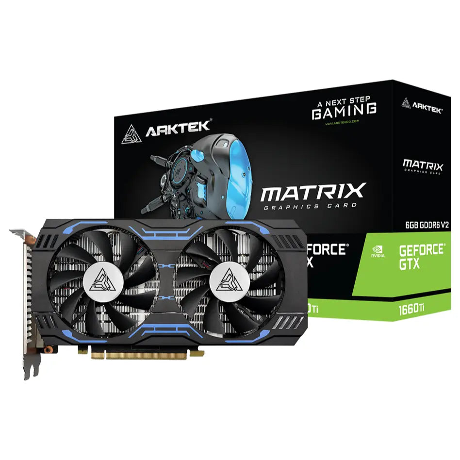 Arktek GTX 1660Ti 6GB V2 Video Graphics Card, 6GB GDDR6 192-Bit, DP HDMI DVI