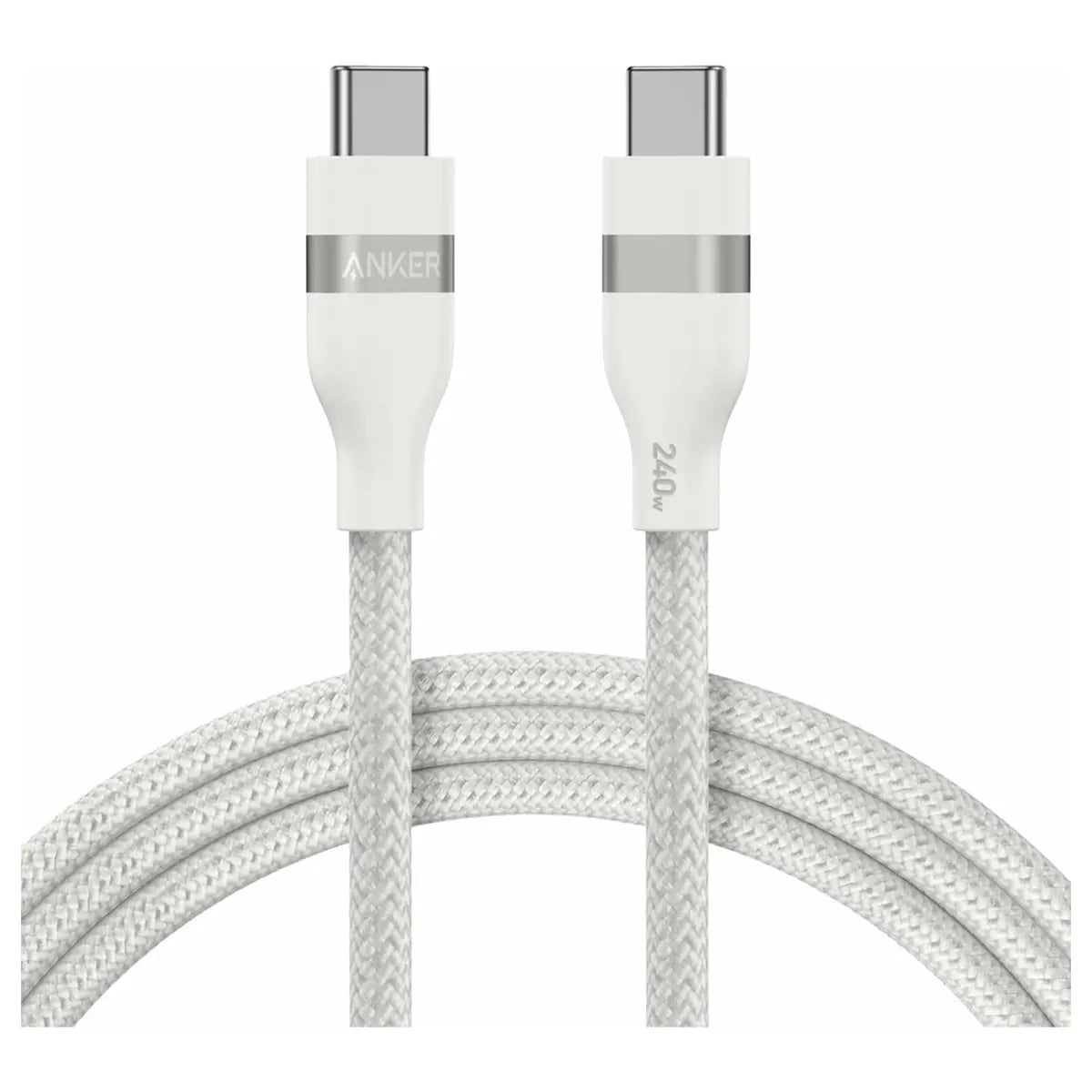 Anker USB-C to USB-C Cable 6ft 240W Charging Cable White