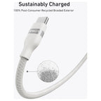Anker USB-C to USB-C Cable 6ft 240W Charging Cable White
