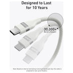 Anker USB-C to USB-C Cable 240W 3FT White