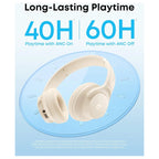 Anker Soundcore Q20i Hybrid Active Noise Cancelling Headphones Wireless Over-Ear Bluetooth, 40H ANC Playtime, Hi-Res Audio, White