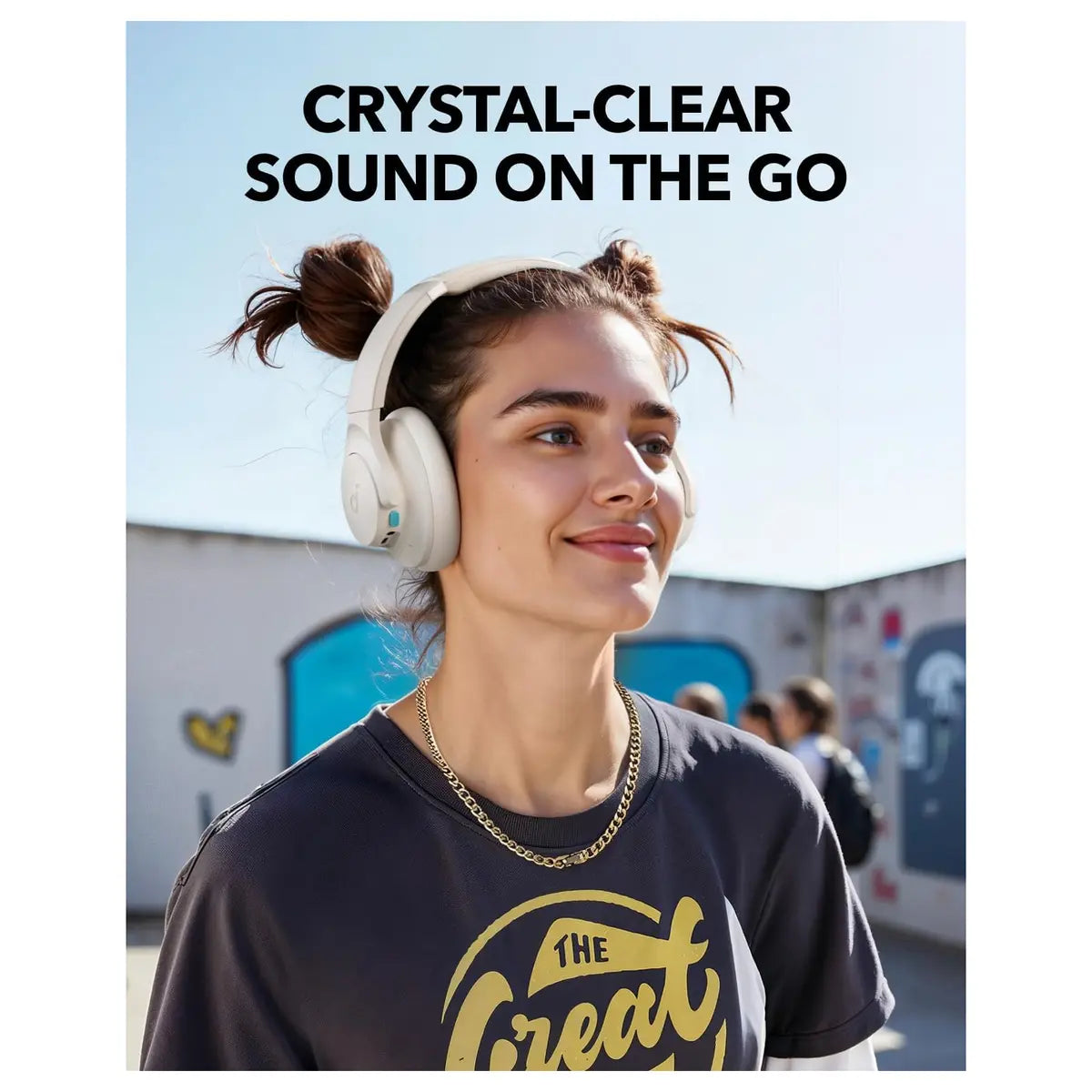 Anker Soundcore Q11i Wireless Over-Ear Bluetooth Headphones, Deep Bass, 60H Playtime, Hi-Res Audio, White