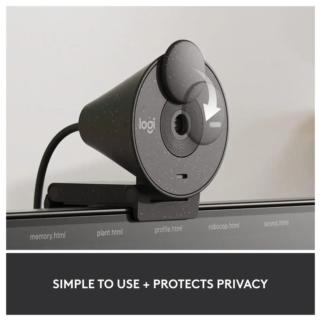 Logitech Brio 305 Webcam, Full HD 1080P, USB C, Privacy Shutter