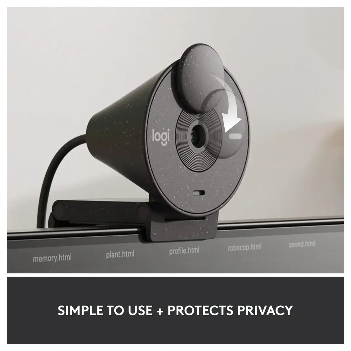 Logitech Brio 305 Webcam, Full HD 1080P, USB C, Privacy Shutter