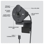 Logitech Brio 305 Webcam, Full HD 1080P, USB C, Privacy Shutter