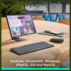 Logitech Keys-to-Go 2 Portable Bluetooth Tablet Keyboard with Built-in Cover, Wireless, Graphite