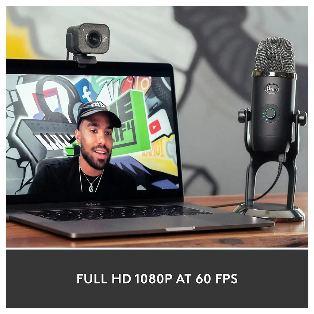 Logitech StreamCam Webcam, Full HD 1080P 60FPS, 78 Degree FOV, USB-C, Smart Auto-Focus, Full HD Vertical Video, Black 960-001281