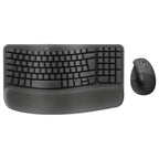Logitech Wave Keys and Lift Vertical Mouse Ergonomic Wireless Keyboard and Mouse Combo Black 920-013635