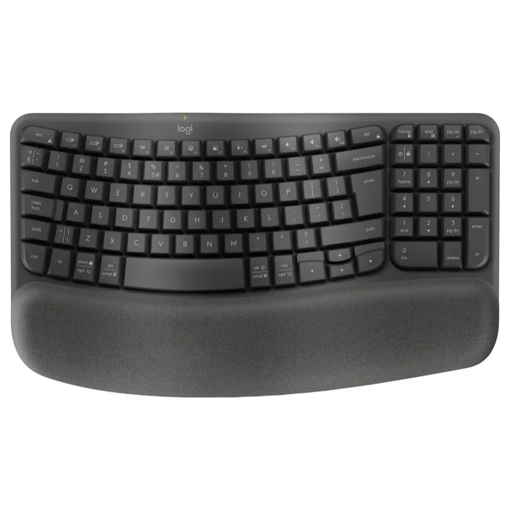 Logitech Wave Keys and Lift Vertical Mouse Ergonomic Wireless Keyboard and Mouse Combo Black 920-013635