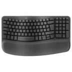 Logitech Wave Keys and Lift Vertical Mouse Ergonomic Wireless Keyboard and Mouse Combo Black 920-013635