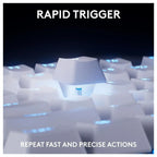 Logitech G Pro X TKL Rapid Tenkeyless Wired Gaming Keyboard, Magnetic Analog Switches, RGB, White 920-012148