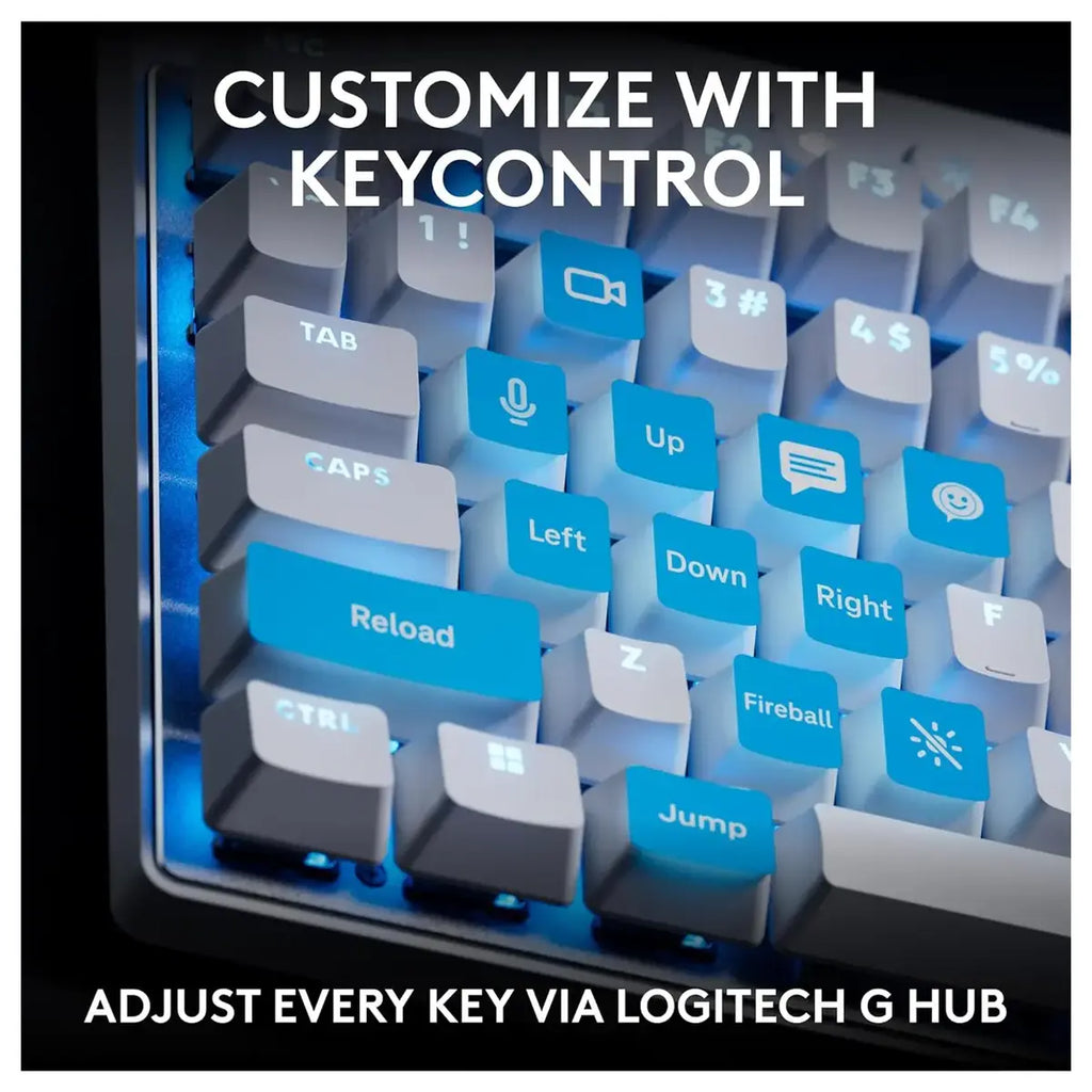 Logitech G Pro X TKL Rapid Tenkeyless Wired Gaming Keyboard, Magnetic Analog Switches, RGB, White 920-012148