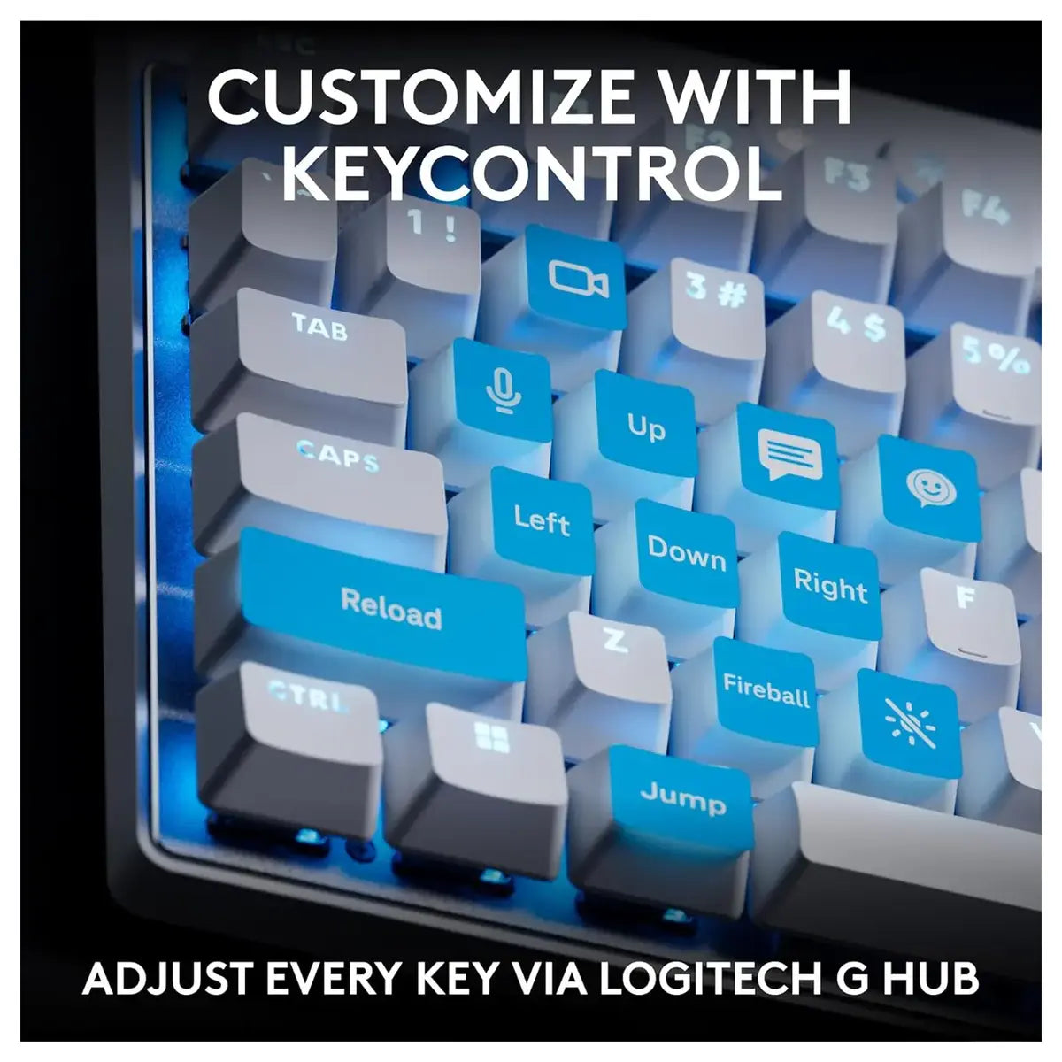 Logitech G Pro X TKL Rapid Tenkeyless Wired Gaming Keyboard, Magnetic Analog Switches, RGB, White 920-012148