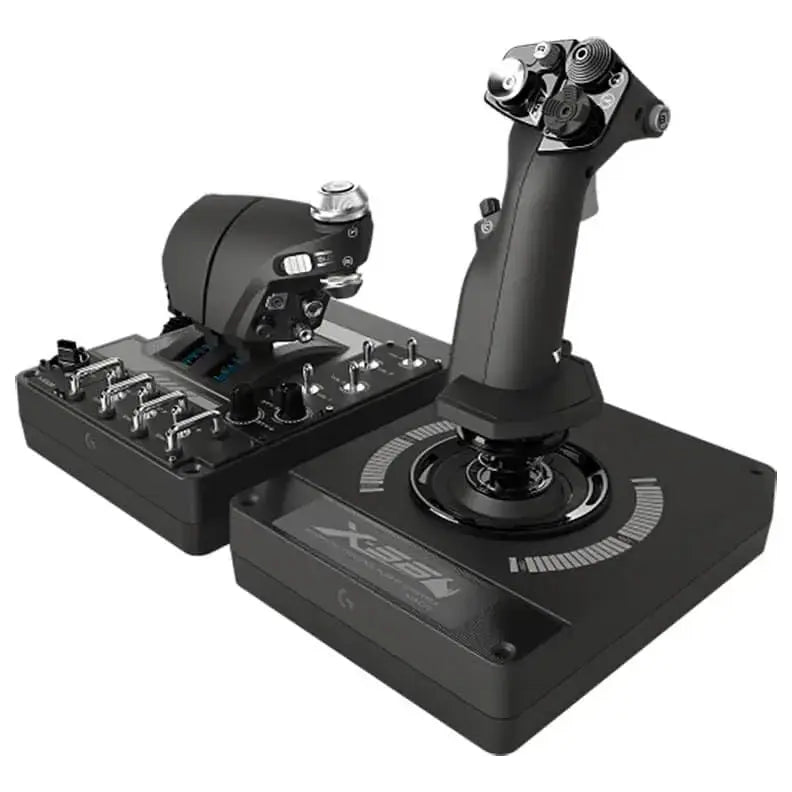 Logitech G X56 H.O.T.A.S Throttle and Joystick Flight Simulator Game Controller, 4 Spring Options, 189 Programmable Controls, RGB Lighting, PC Black