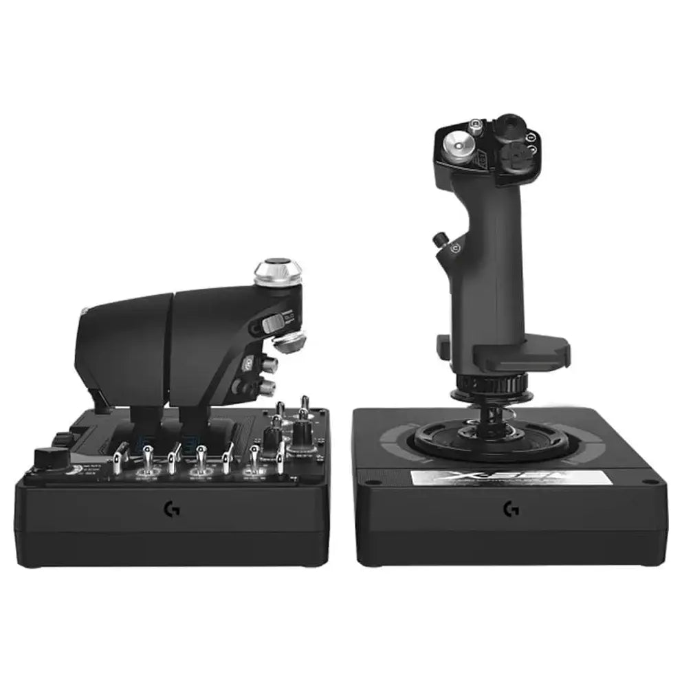 Logitech G X56 H.O.T.A.S Throttle and Joystick Flight Simulator Game Controller, 4 Spring Options, 189 Programmable Controls, RGB Lighting, PC Black