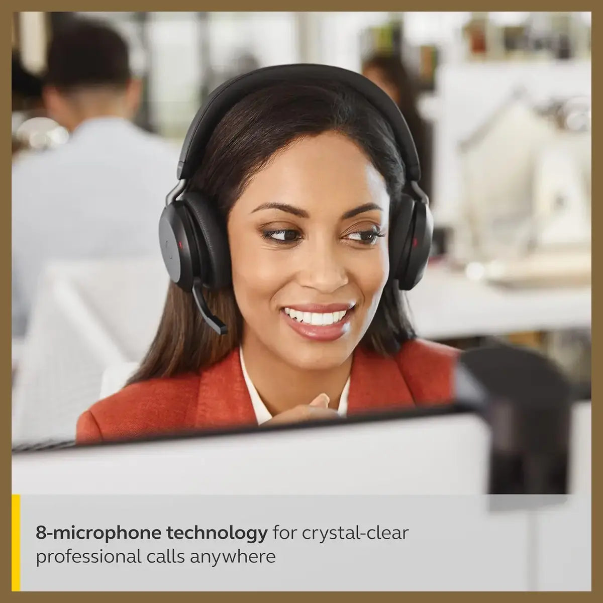 Jabra Evolve2 75 Wireless Headset, 8-Microphone, Active Noise Cancelling, USB-C Bluetooth Adapter, Microsoft Teams Compatible, Black